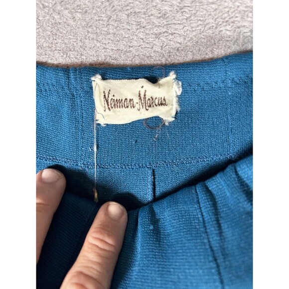 Vintage James Kenrob Dalton Pleated Mini Skirt Dark Waist 28” Blue‎ Preppy - Picture 6 of 12